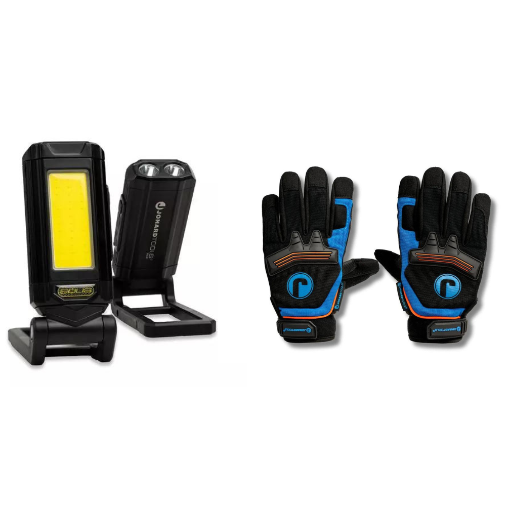 Jonard Tools 360 Pivoting Worklight + FREE Work Gloves from GME Supply